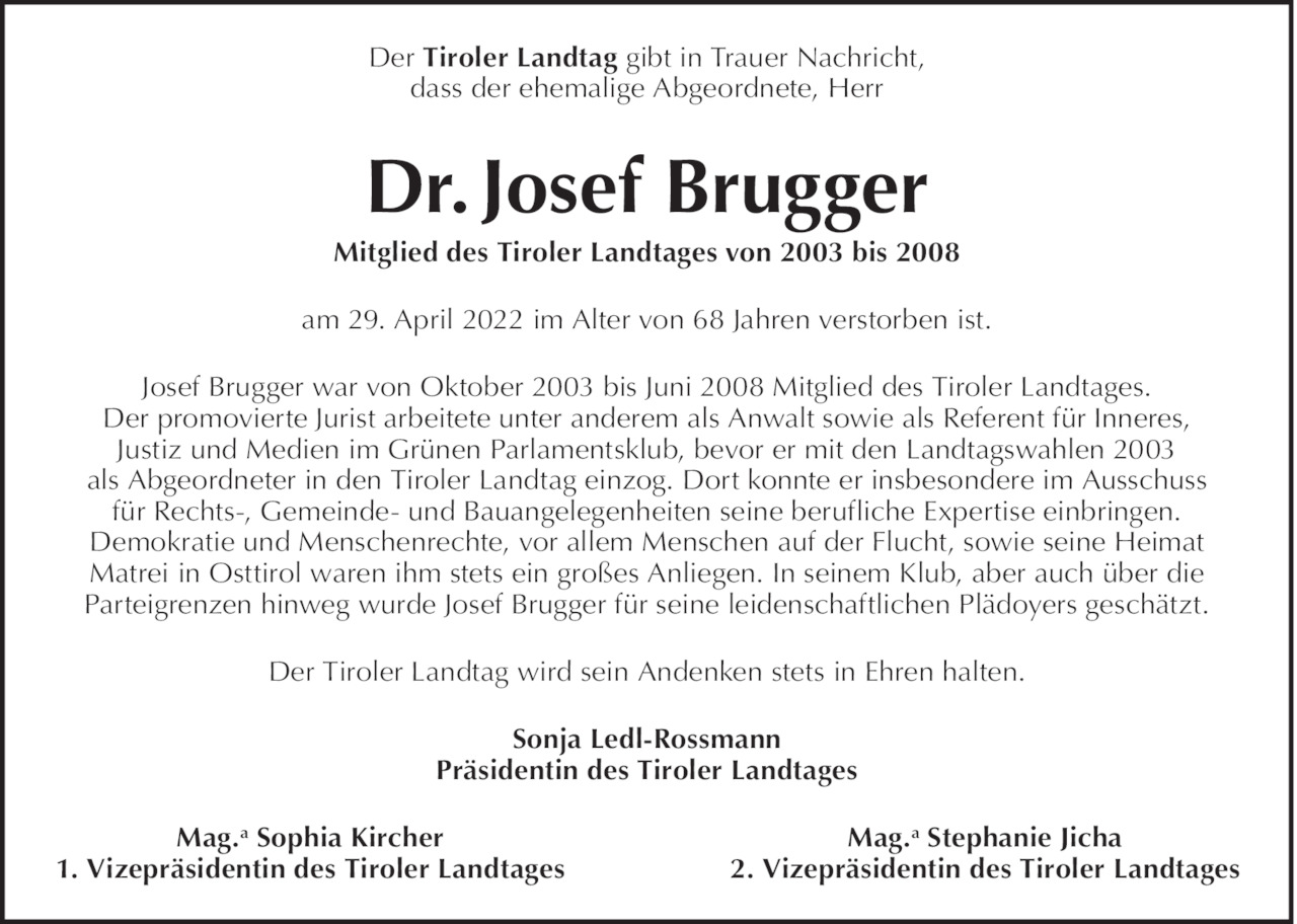 Josef Brugger Bild