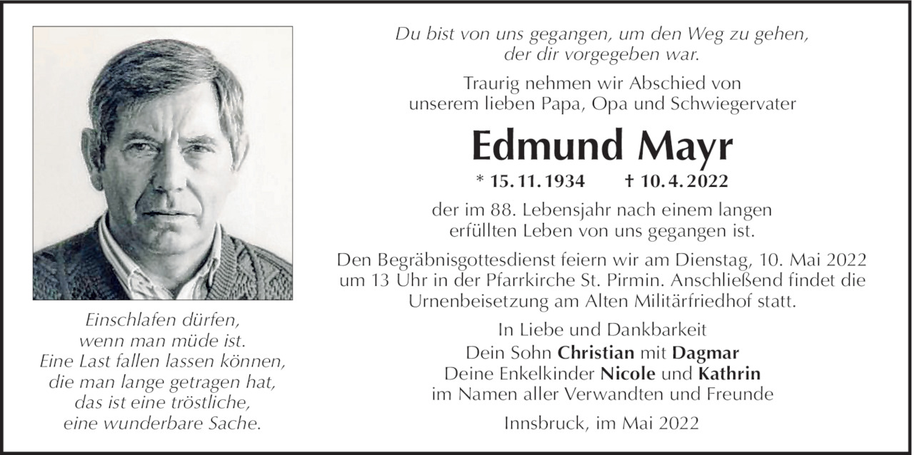 Edmund Mayr Bild