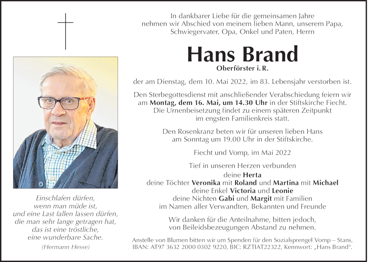 Hans Brand Bild