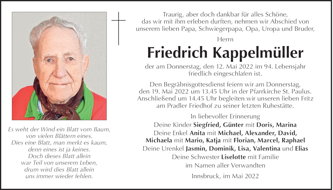 Friedrich Kappelmüller Bild