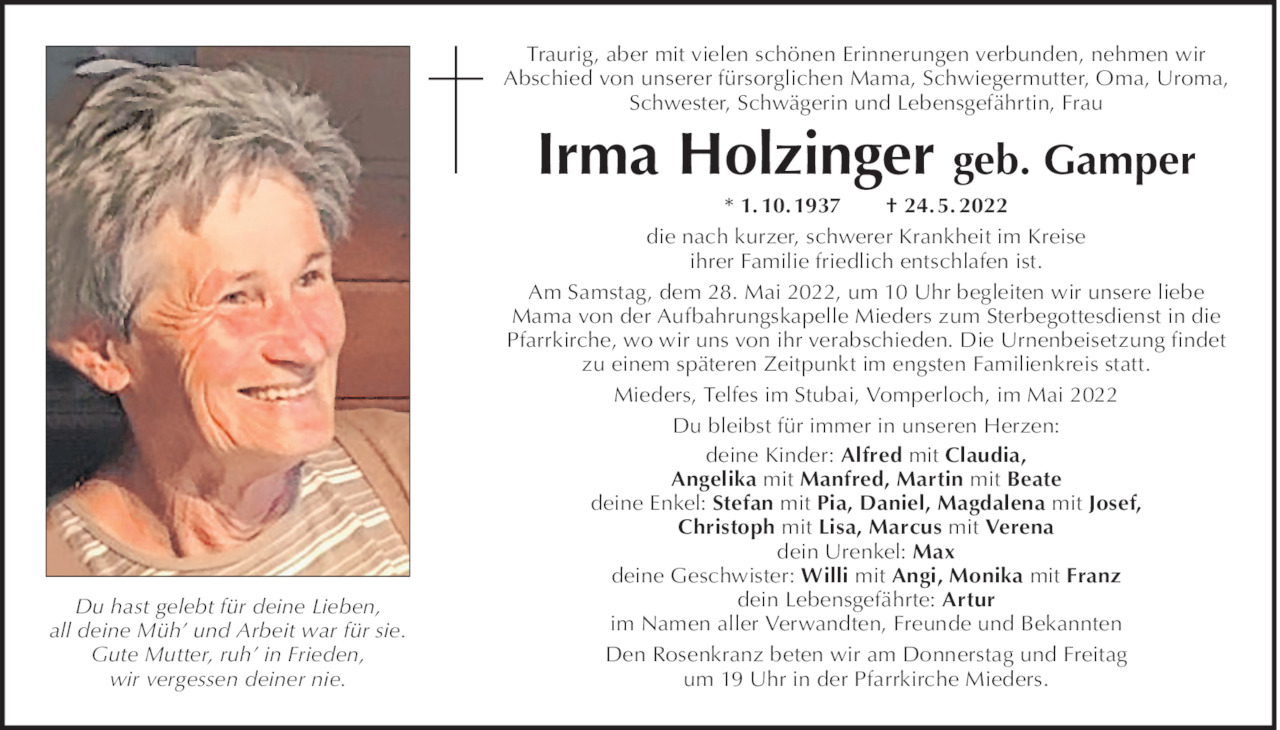 Irma Holzinger Bild