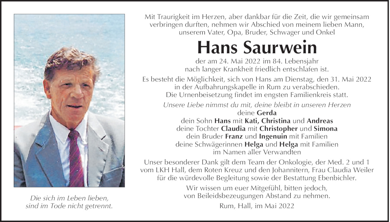 Hans Saurwein Bild