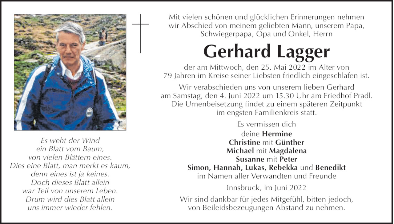 Gerhard Lagger Bild