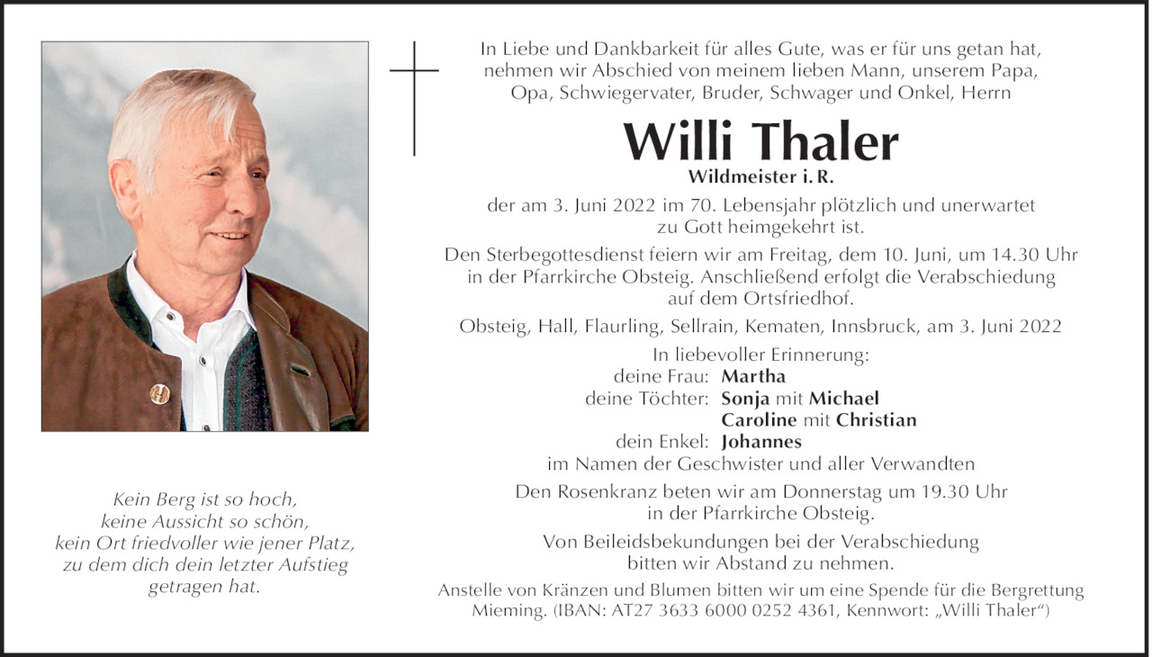 Willi Thaler Bild