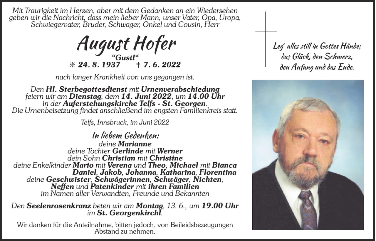 August Hofer Bild