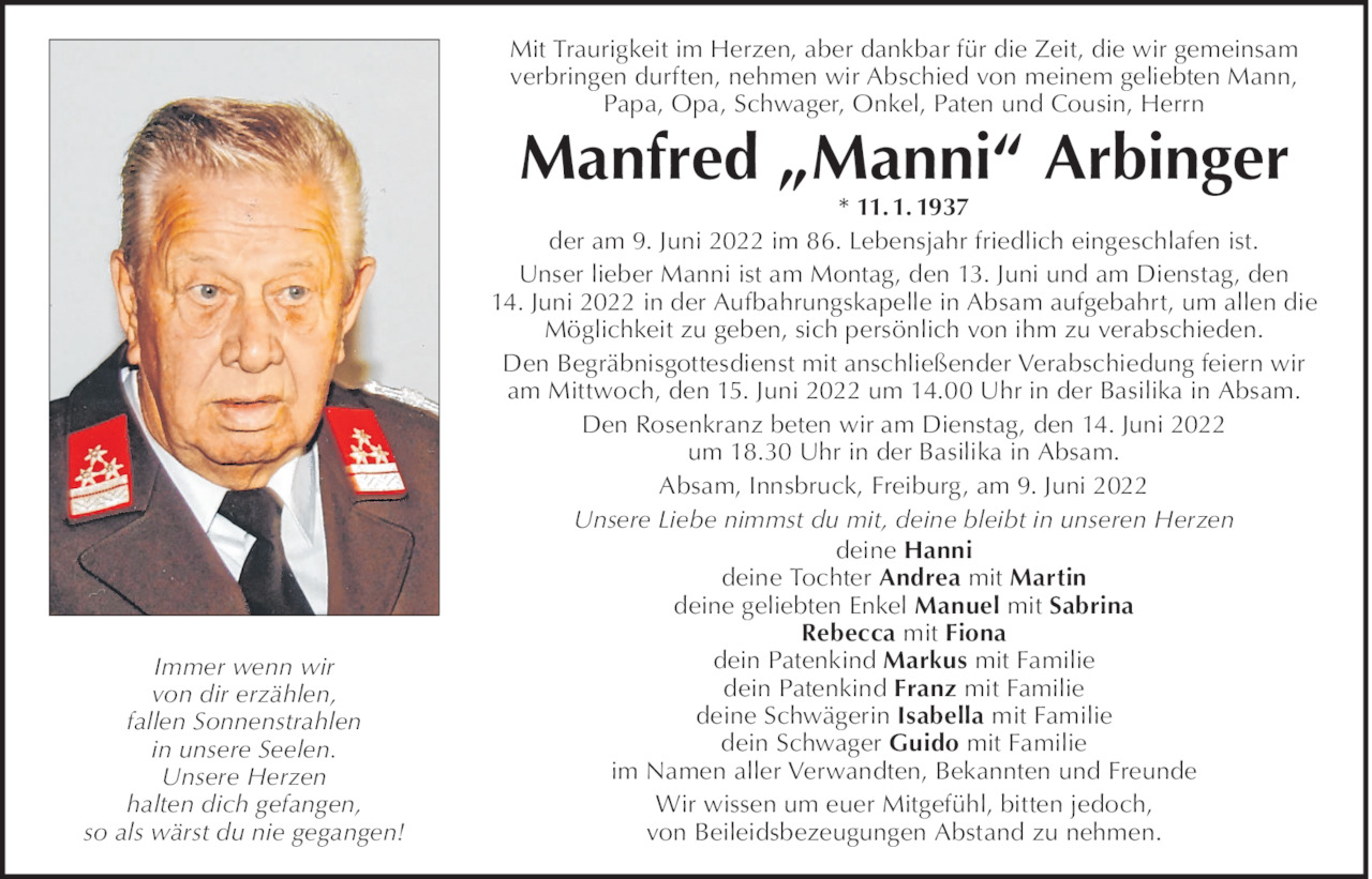 Manfred Arbinger Bild