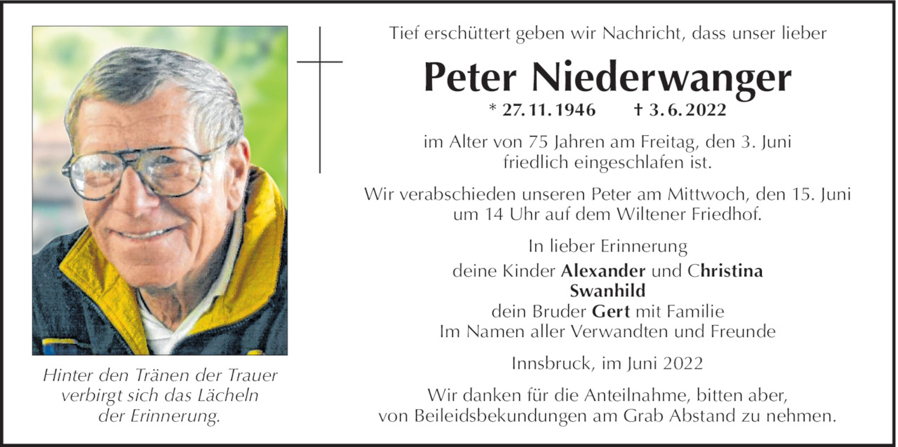 Peter Niederwanger Bild