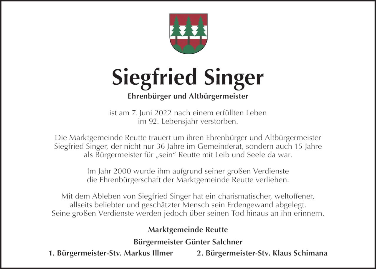Siegfried Singer Bild
