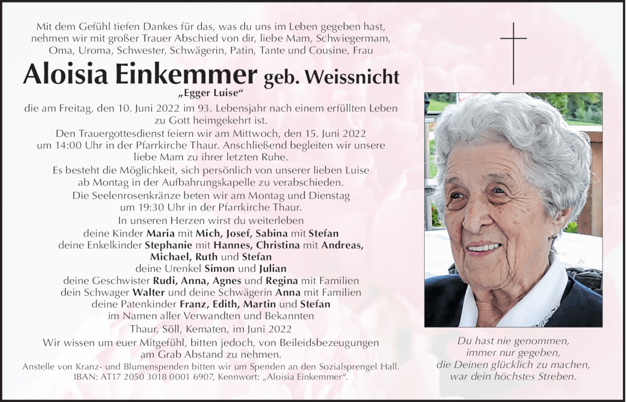 Aloisia Einkemmer Bild