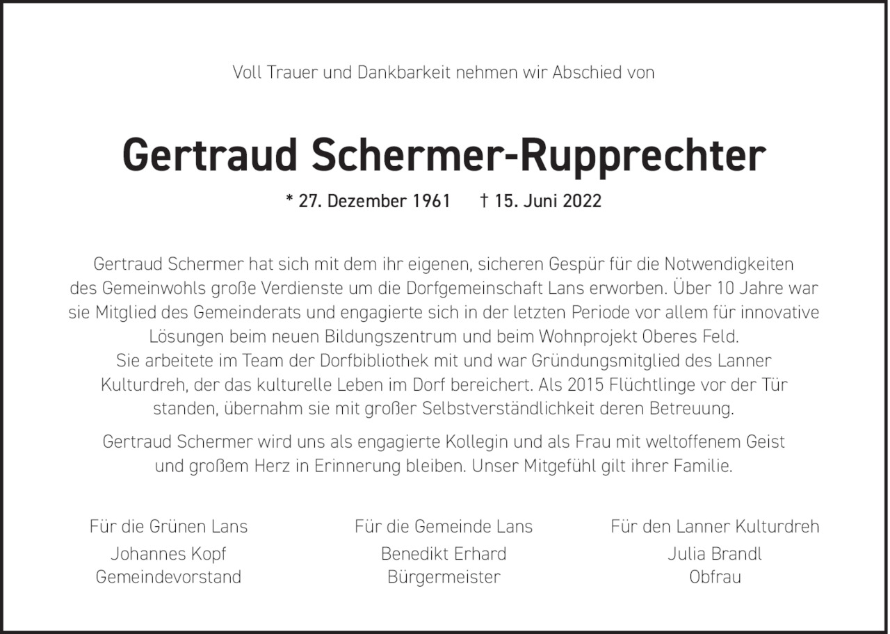 Gertraud Schermer-Rupprechter Bild