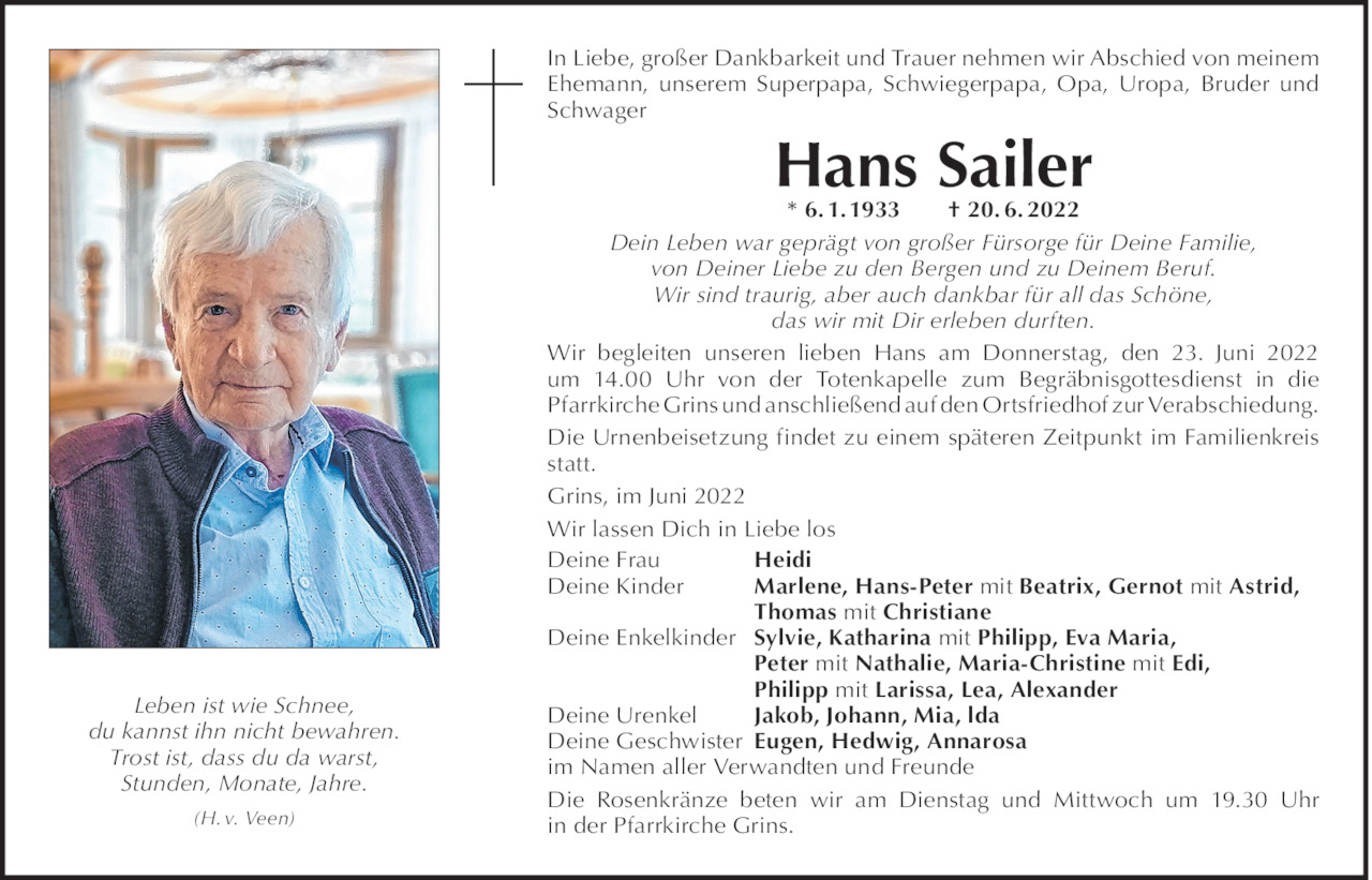 Hans Sailer Bild