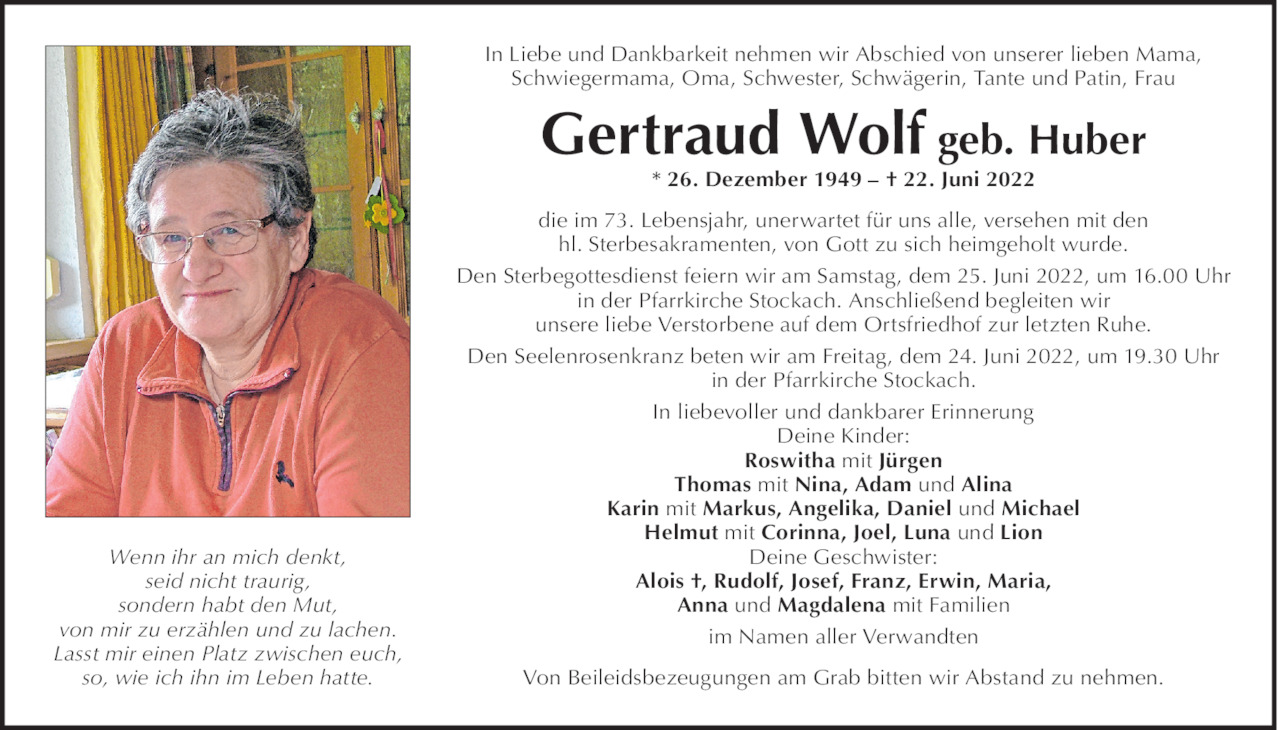 Gertraud Wolf Bild