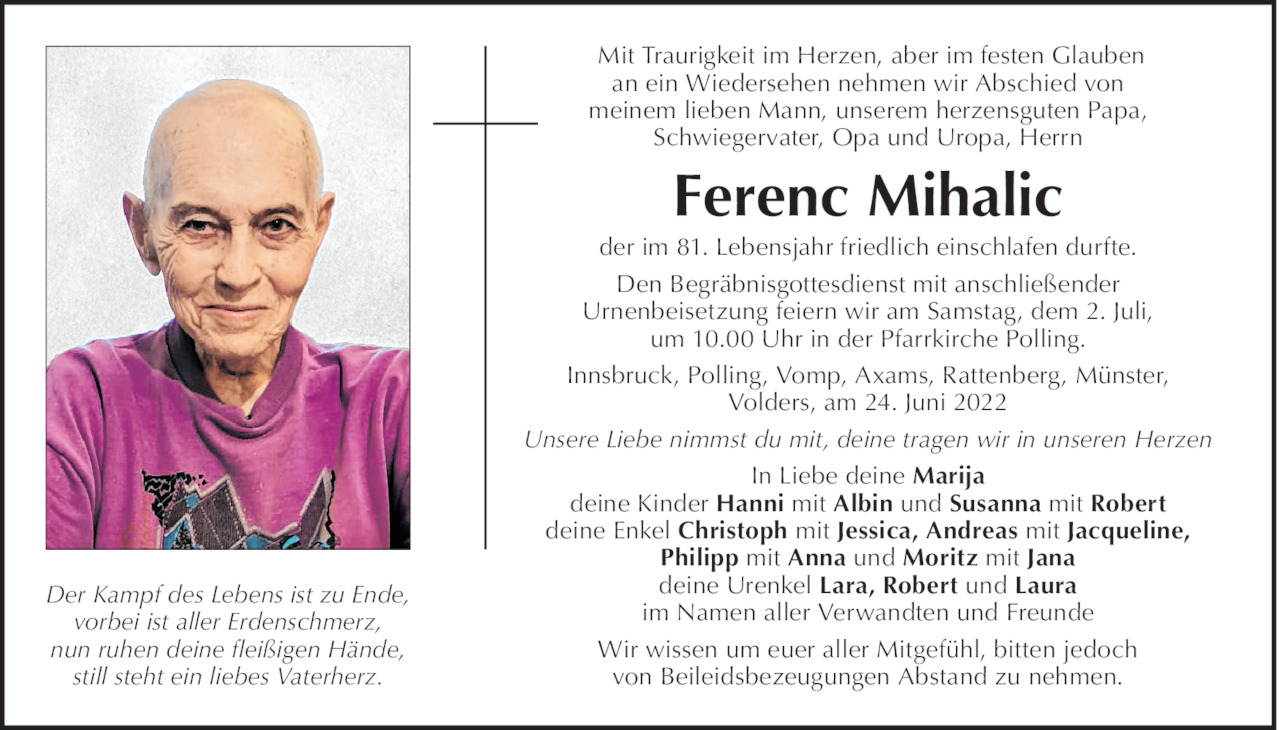 Ferenc Mihalic Bild