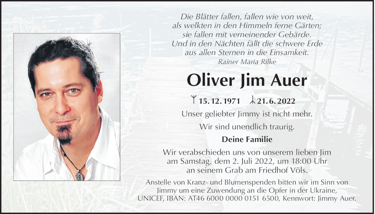 Oliver Jim Auer Bild