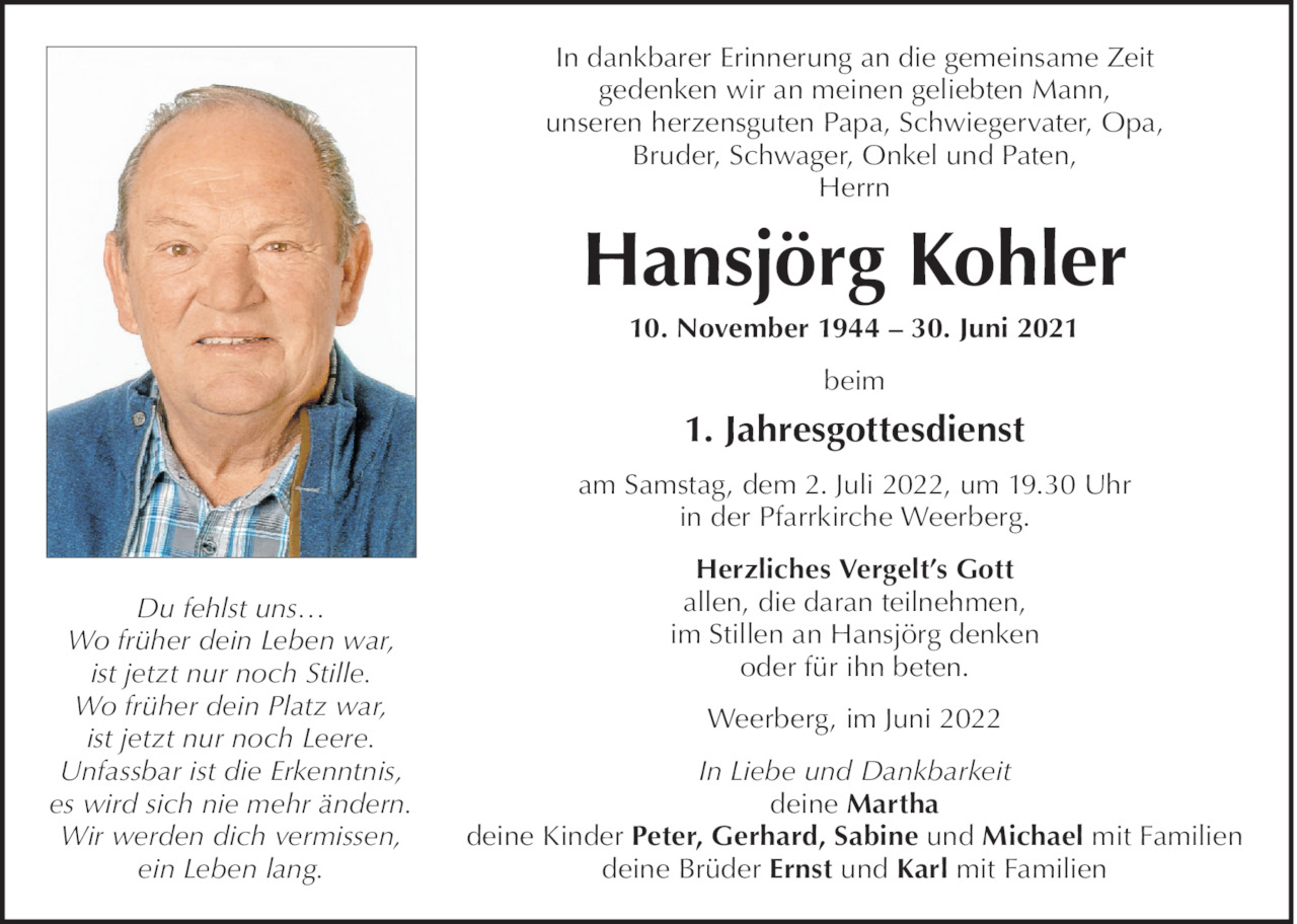 Hansjörg Kohler Bild