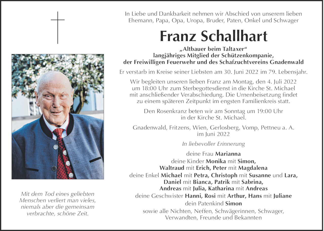 Franz Schallhart Bild