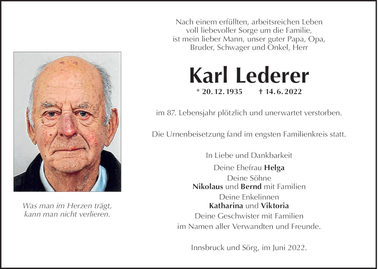 Karl Lederer Bild