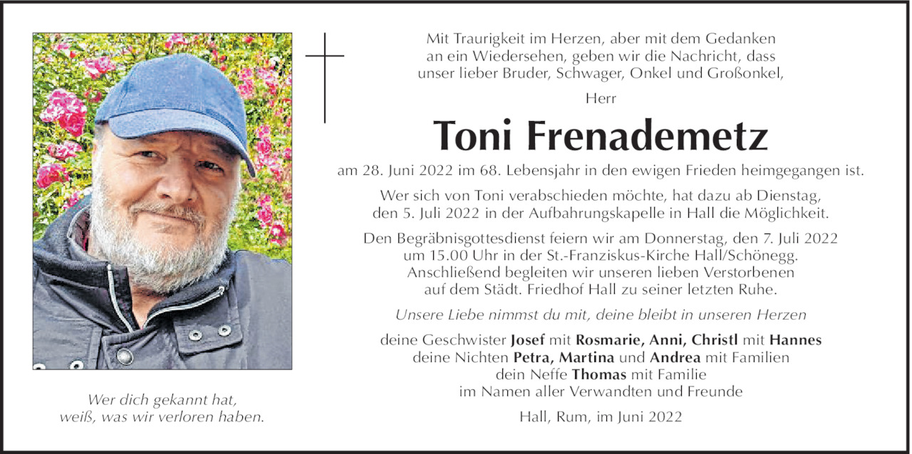 Toni Frenademetz Bild