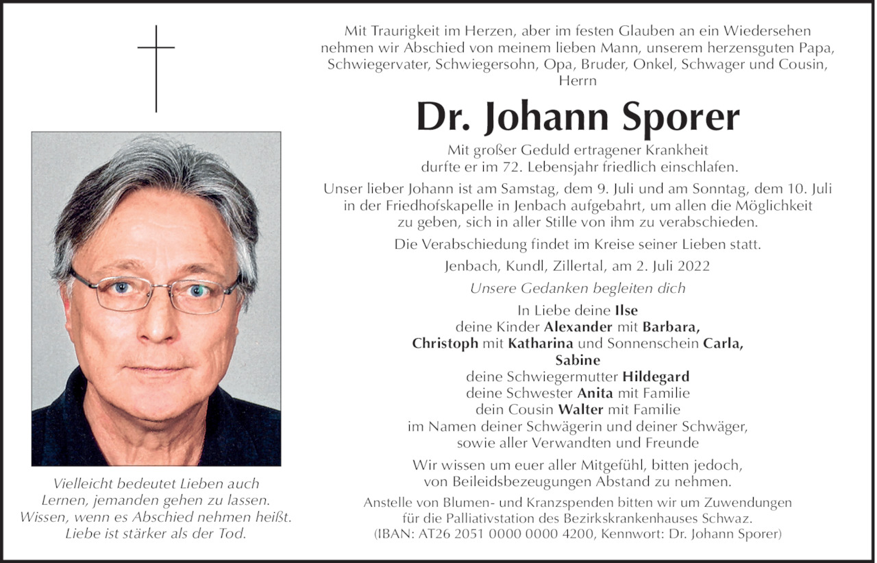 Johann Sporer Bild