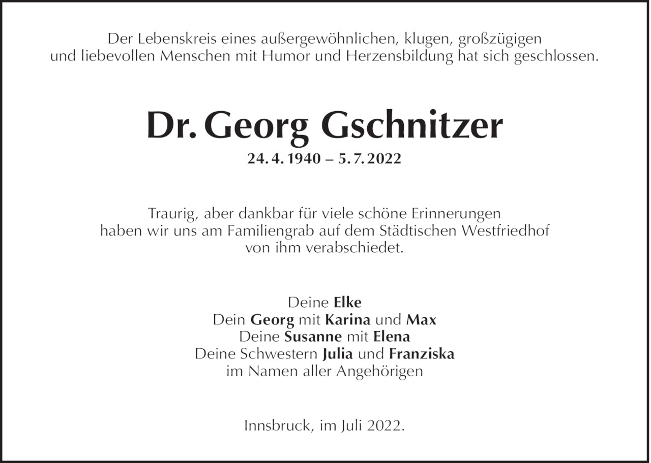 Georg Gschnitzer Bild