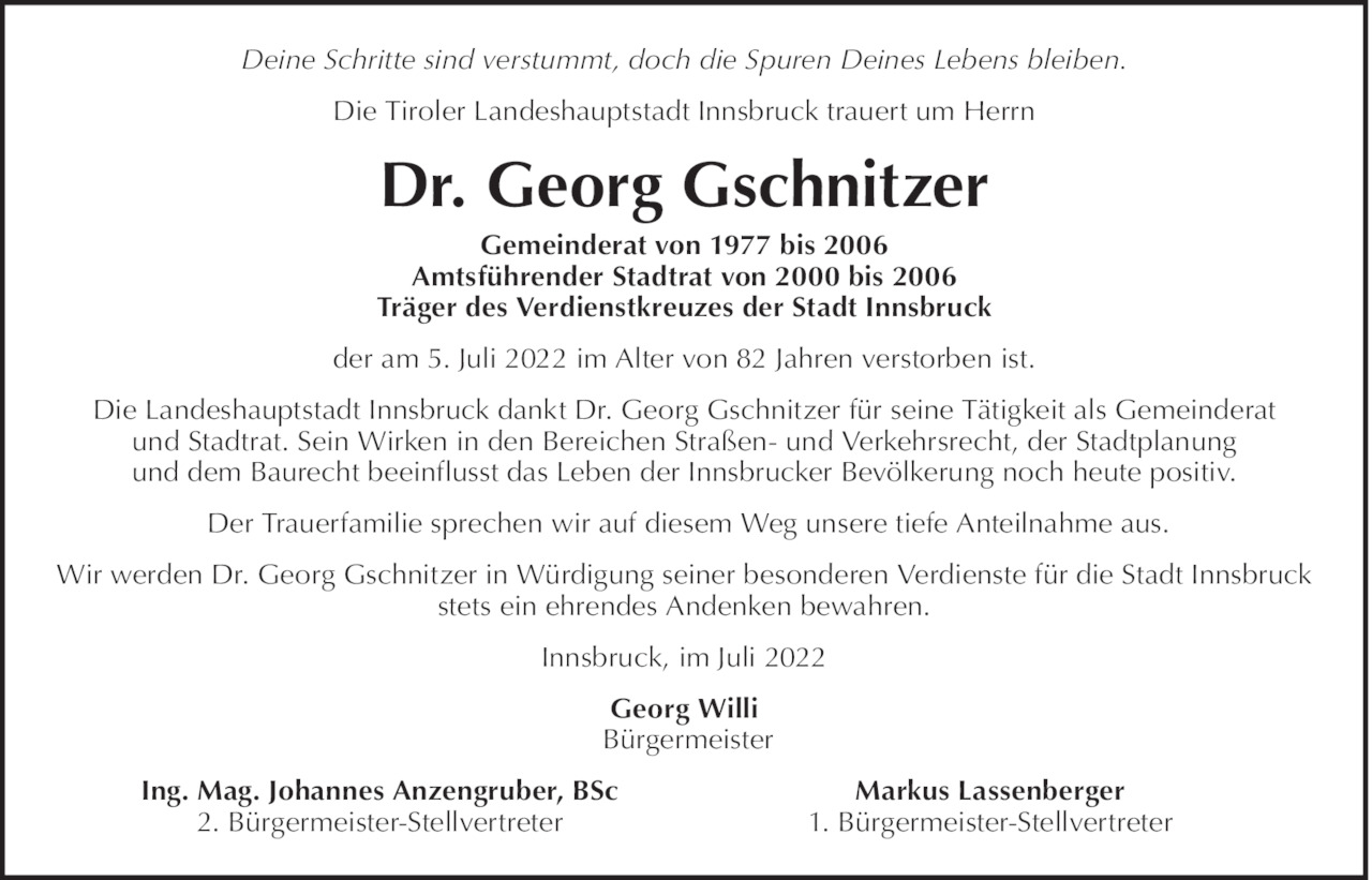 Georg Gschnitzer Bild
