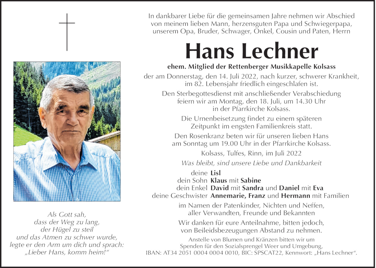 Hans Lechner Bild