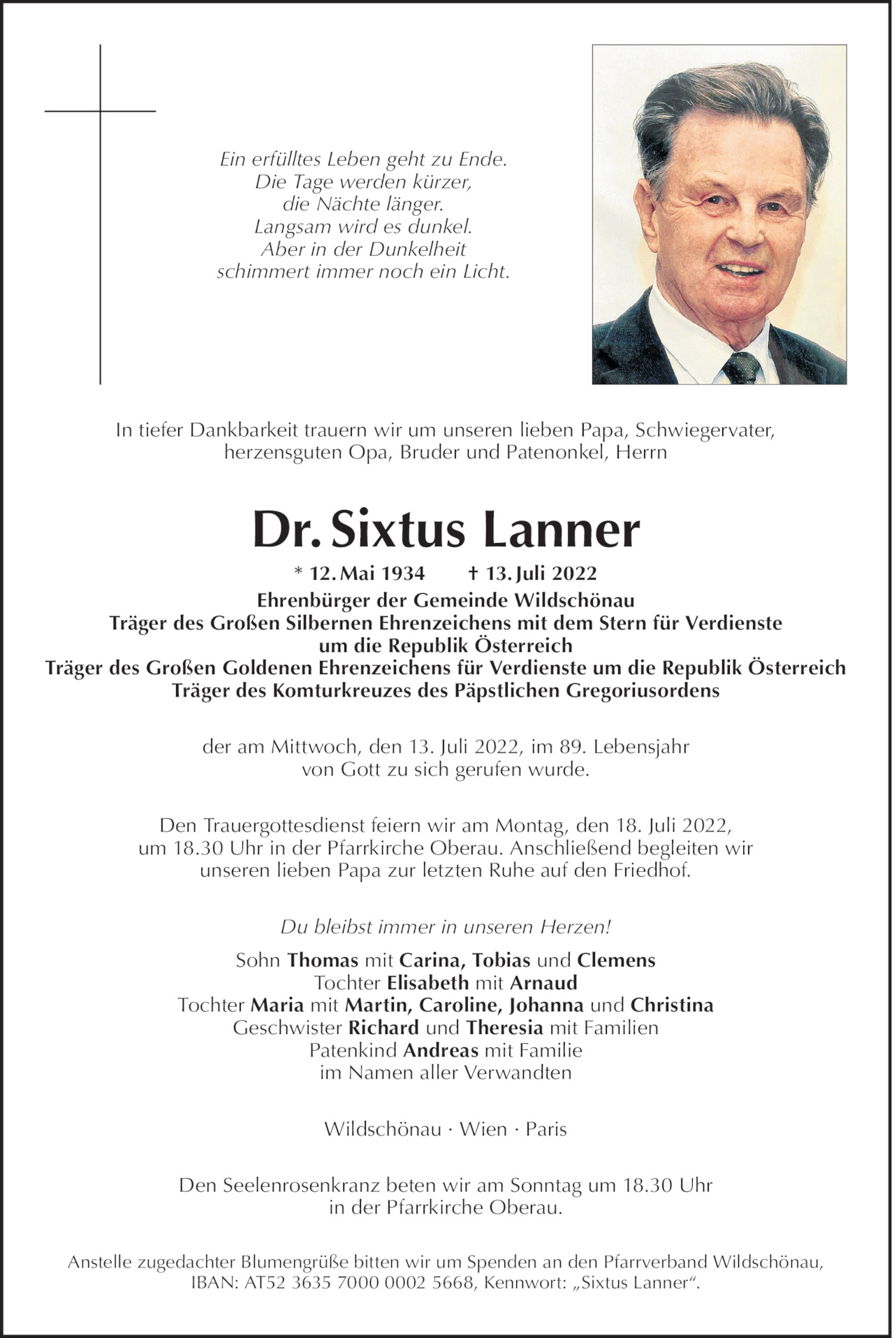 Sixtus  Lanner Bild
