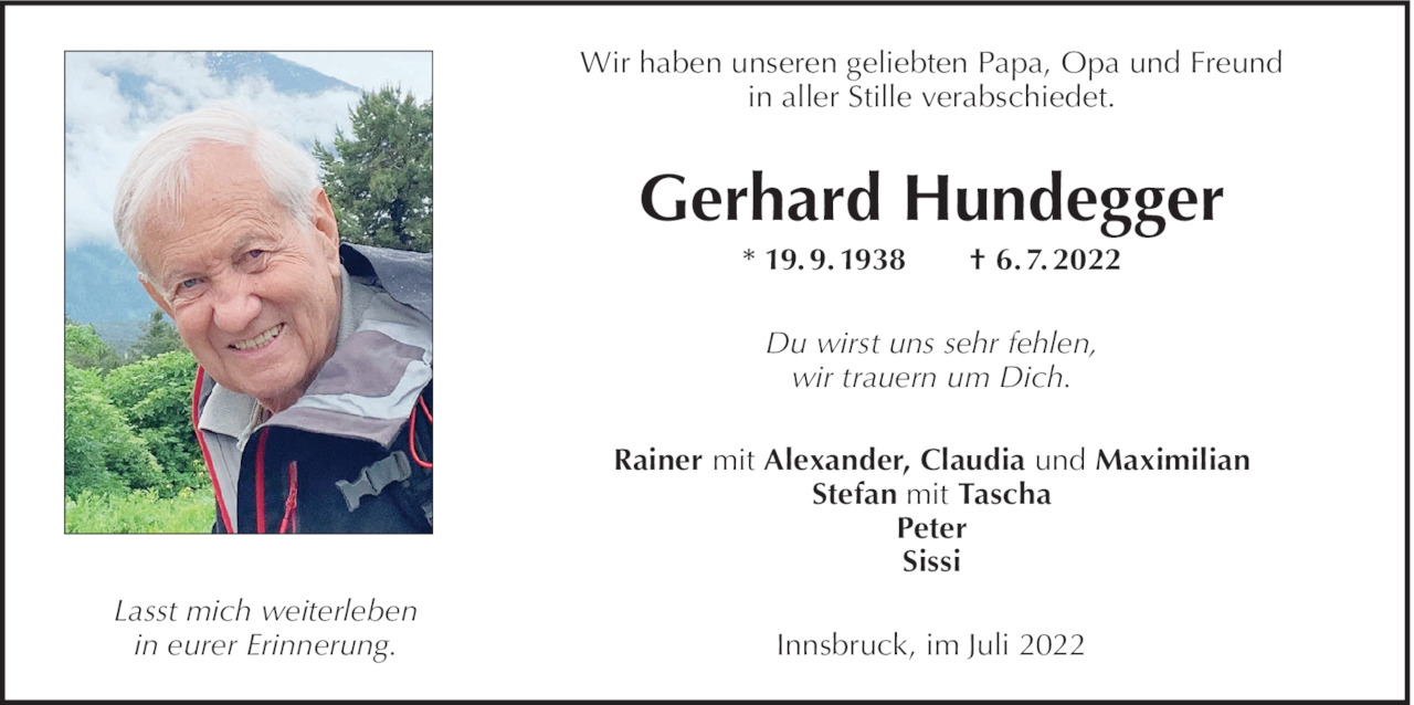 Gerhard Hundegger Bild