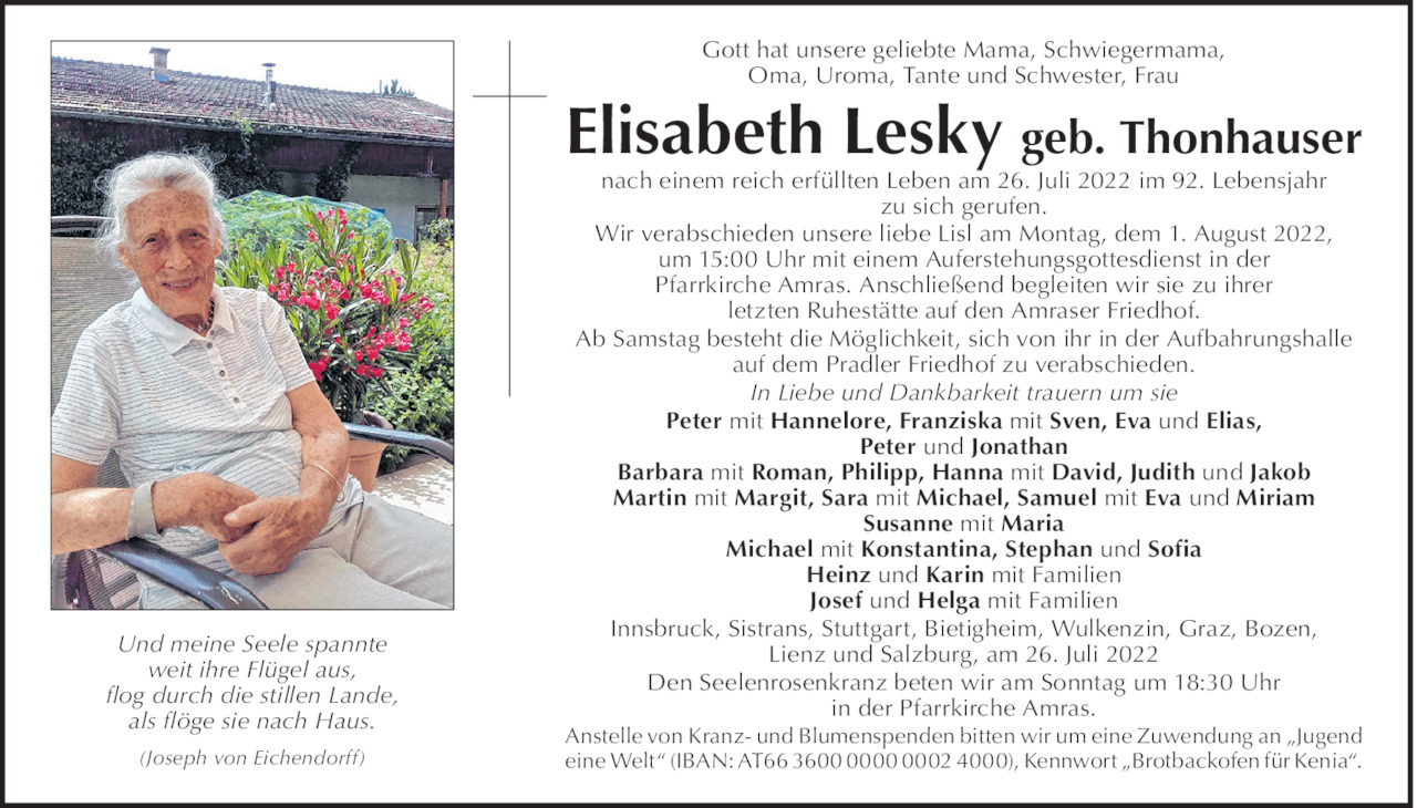 Elisabeth Lesky Bild