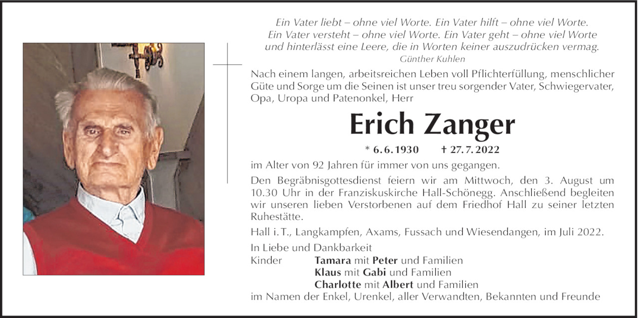Erich Zanger Bild