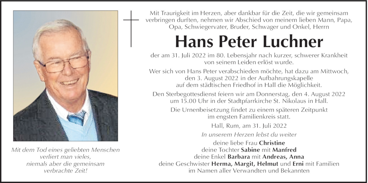 Hans Peter Luchner Bild