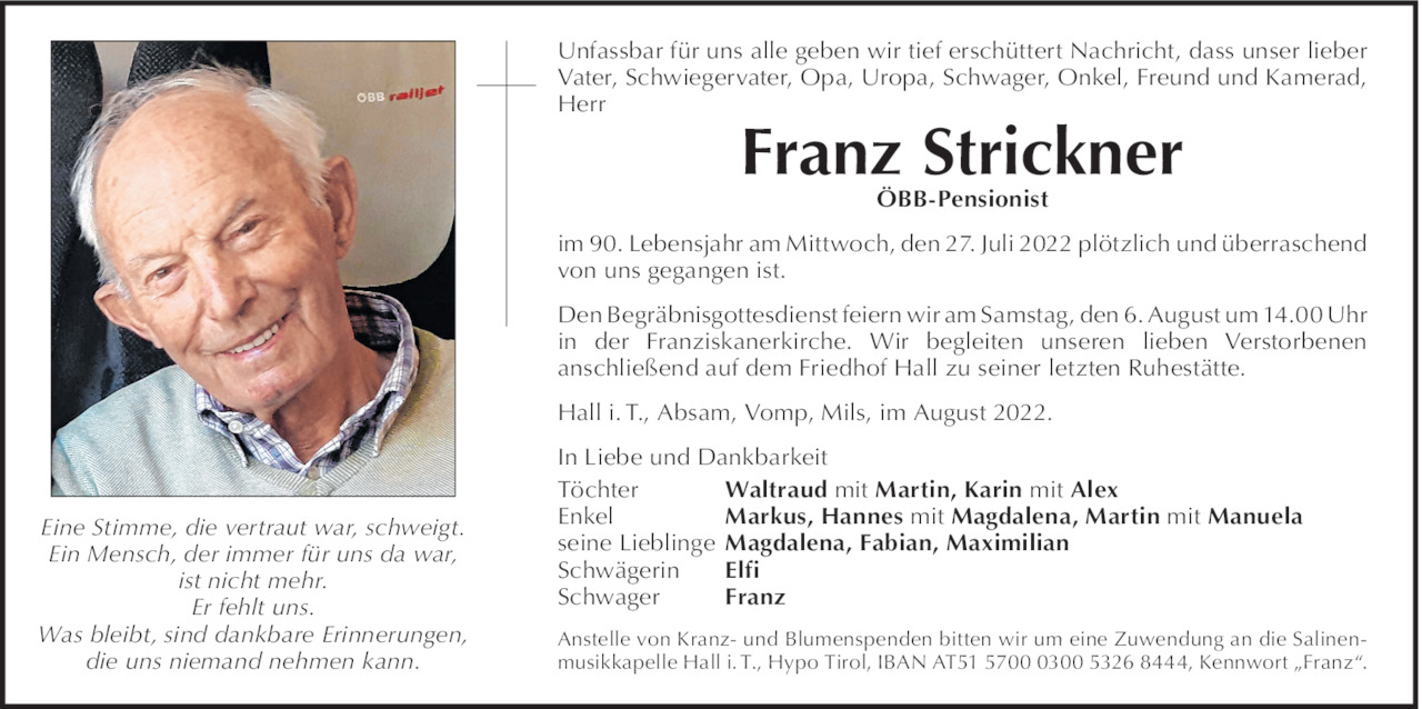 Franz Strickner Bild