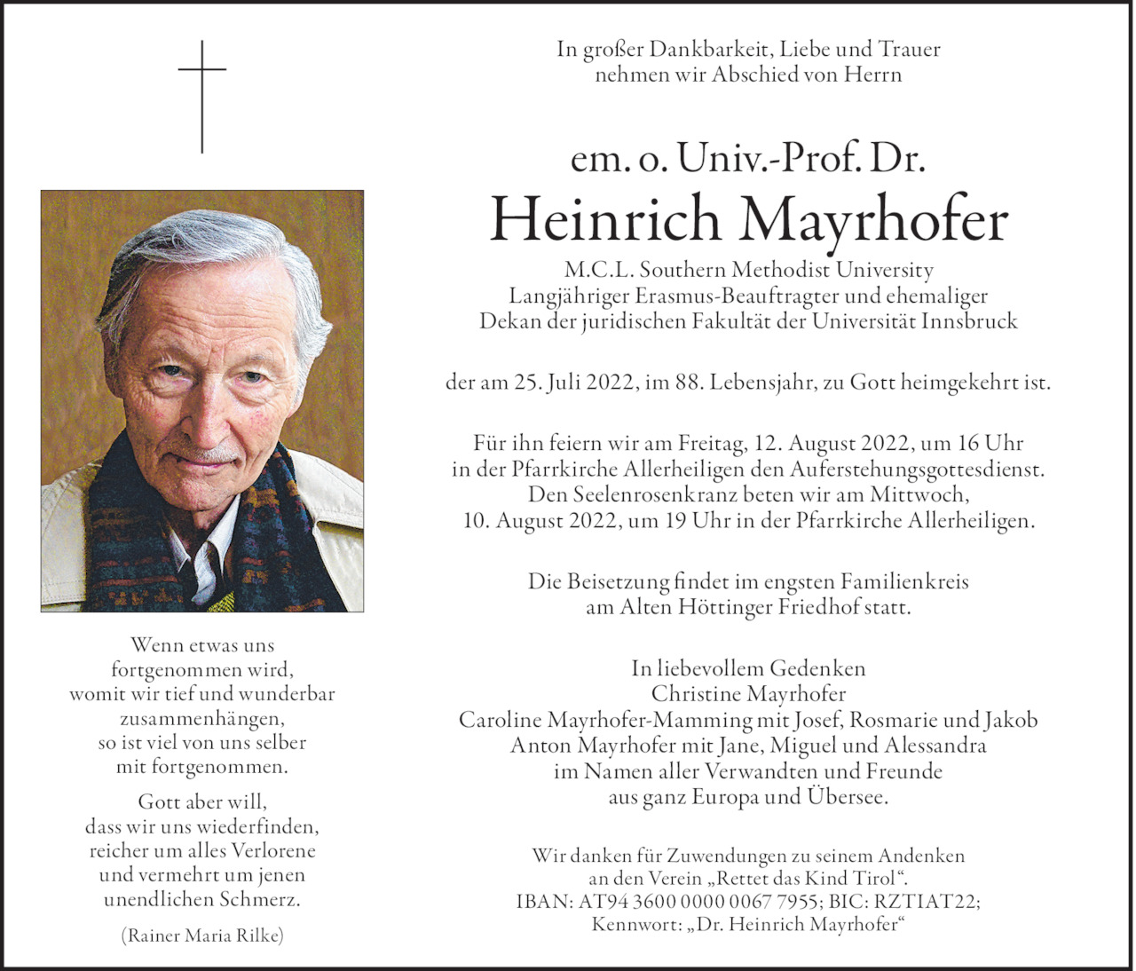 Heinrich Mayrhofer Bild