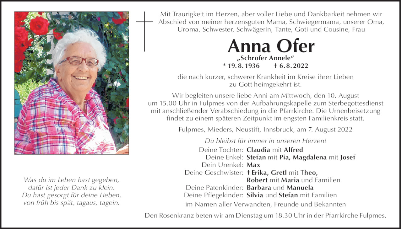 Anna Ofer Bild