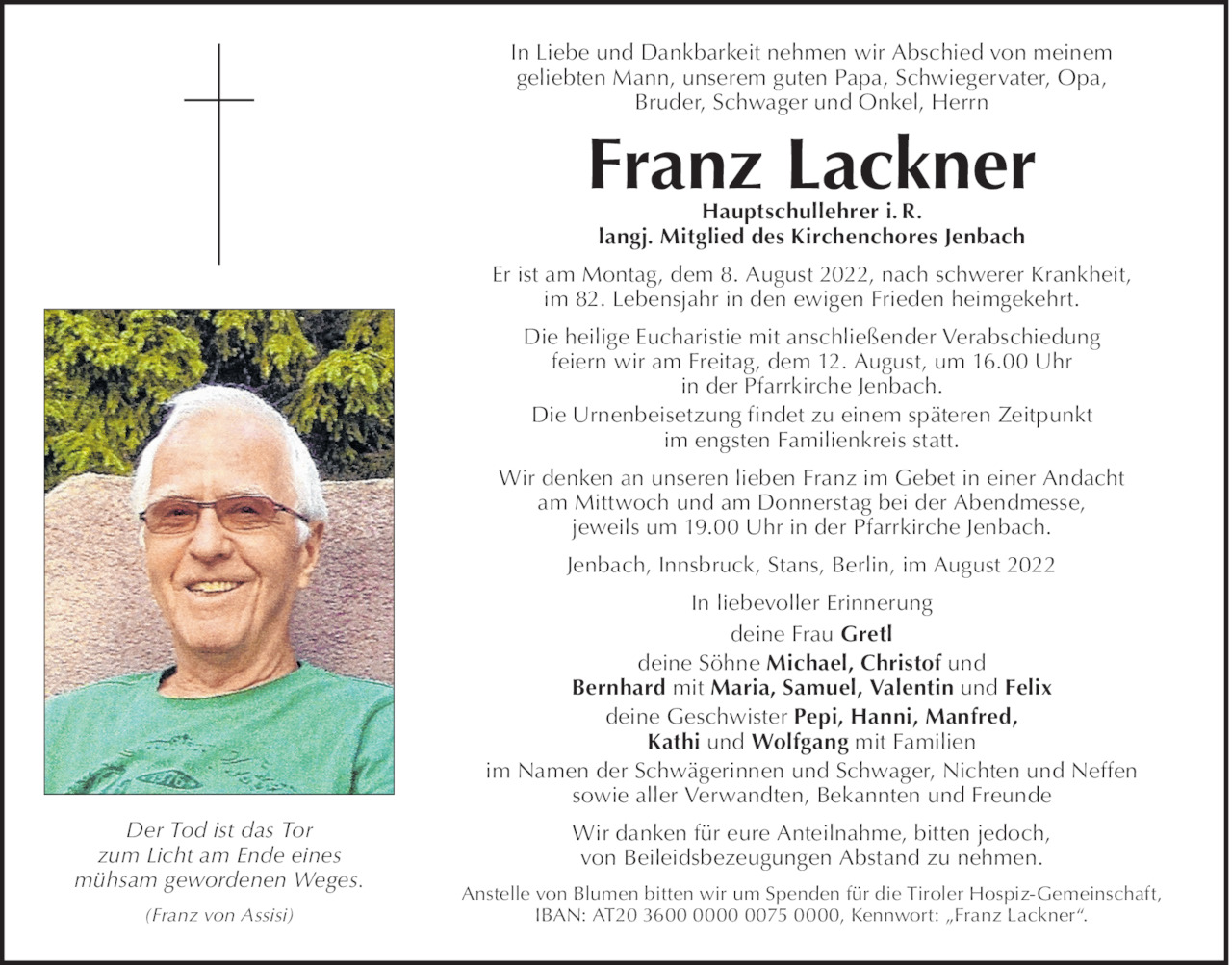 Franz Lackner Bild