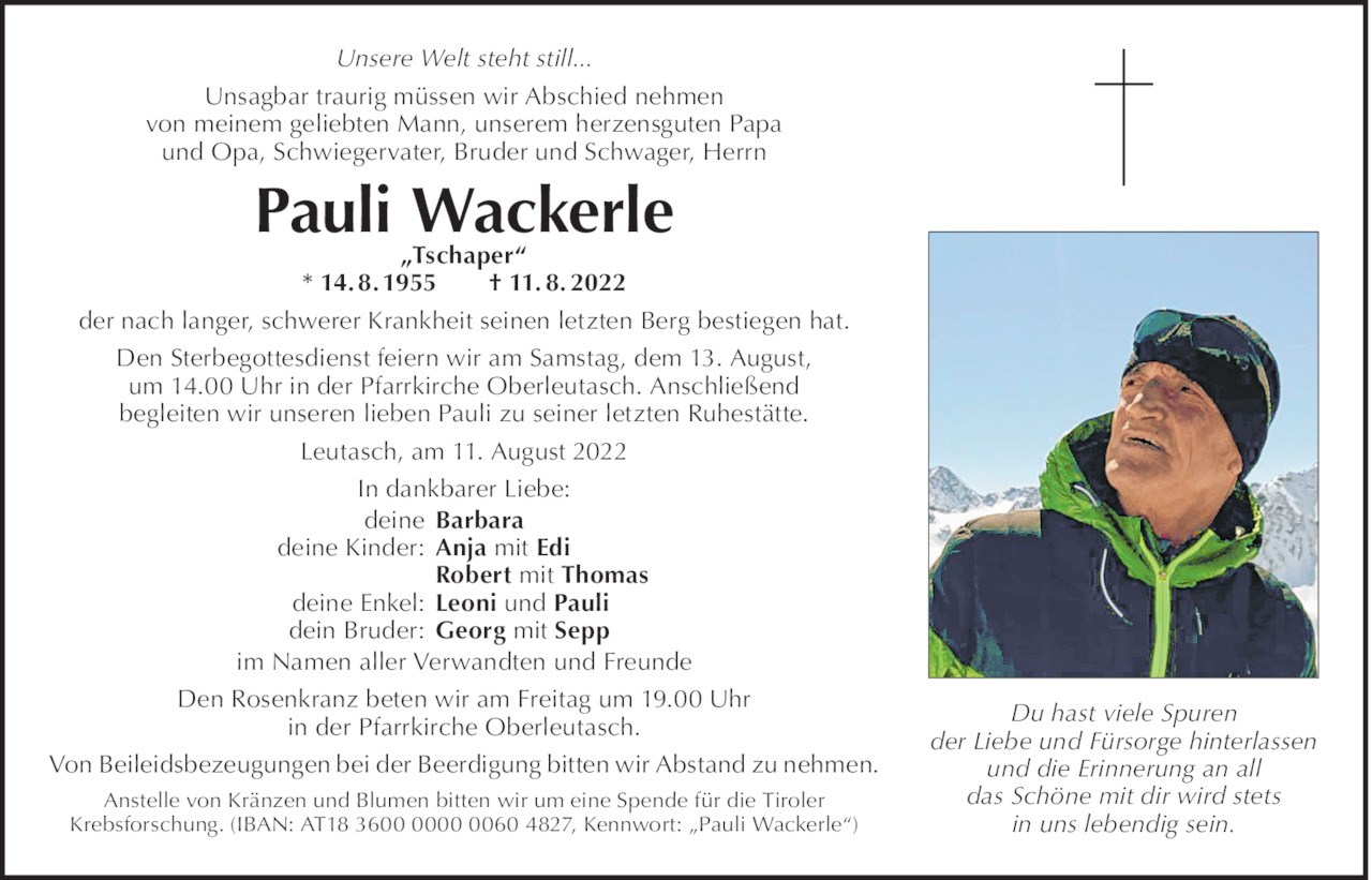 Pauli Wackerle Bild