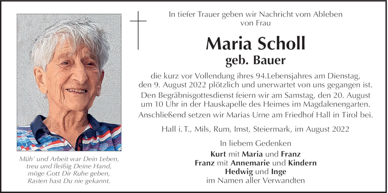 Maria Scholl Bild