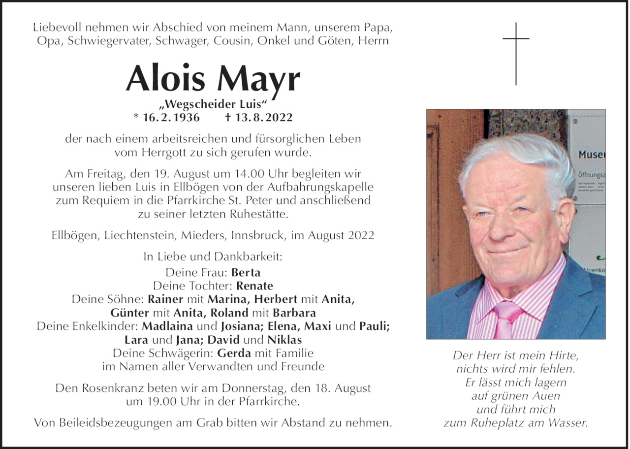 Aloys Mayr Bild