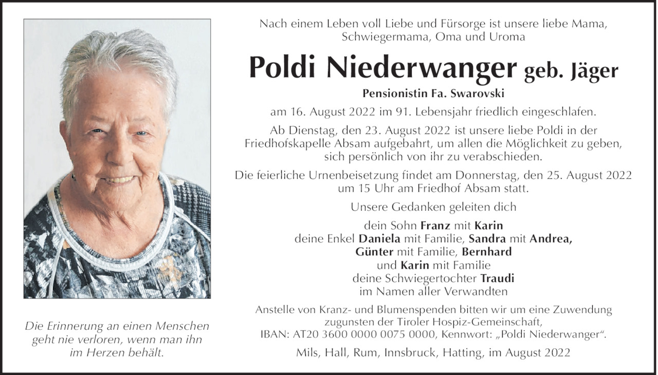 Poldi Niederwanger Bild