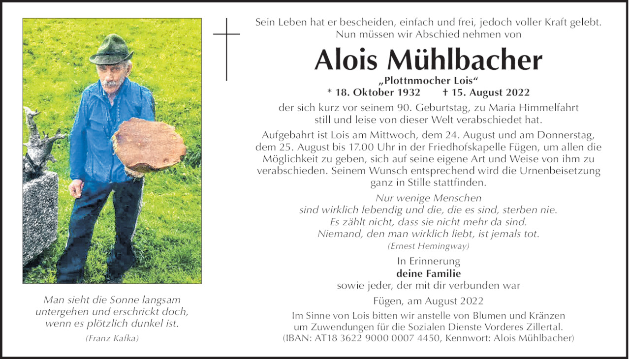 Alois Mühlbacher Bild