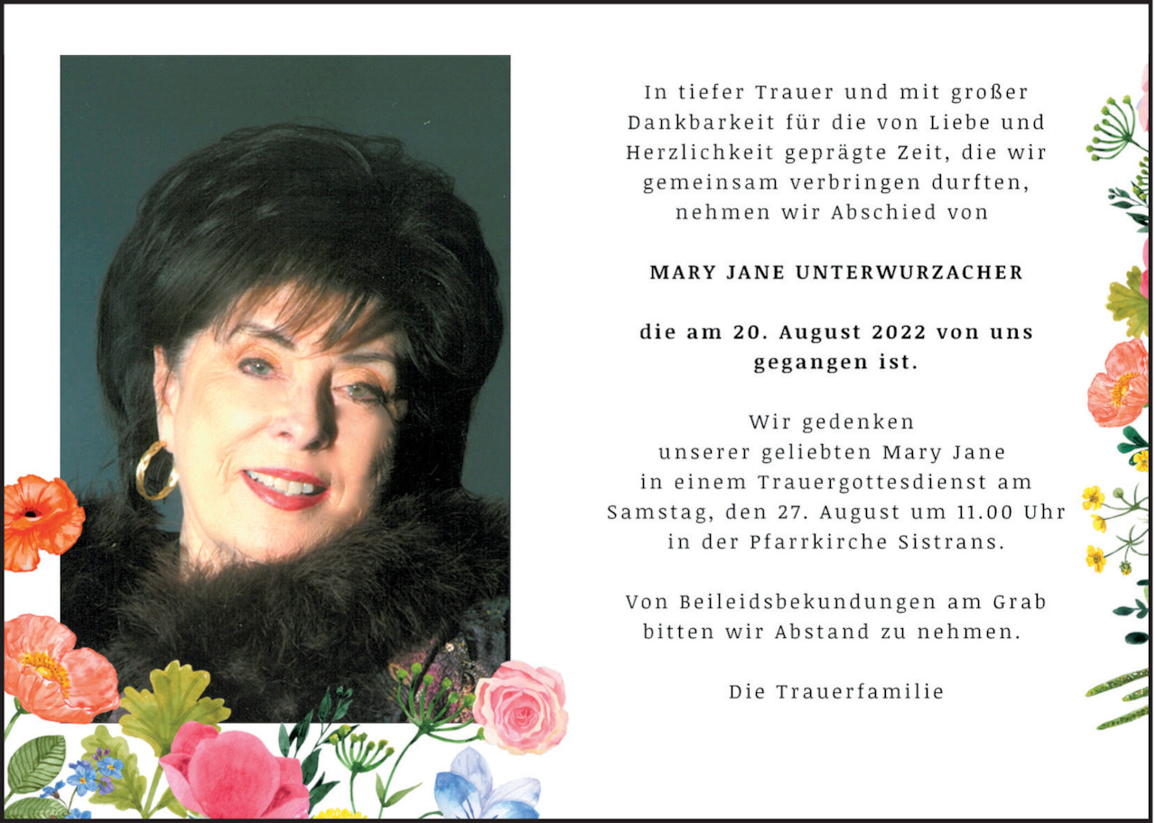 Mary Jane Unterwurzacher Bild