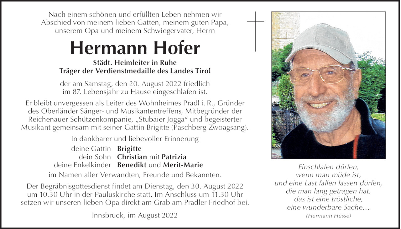 Hermann Hofer Bild
