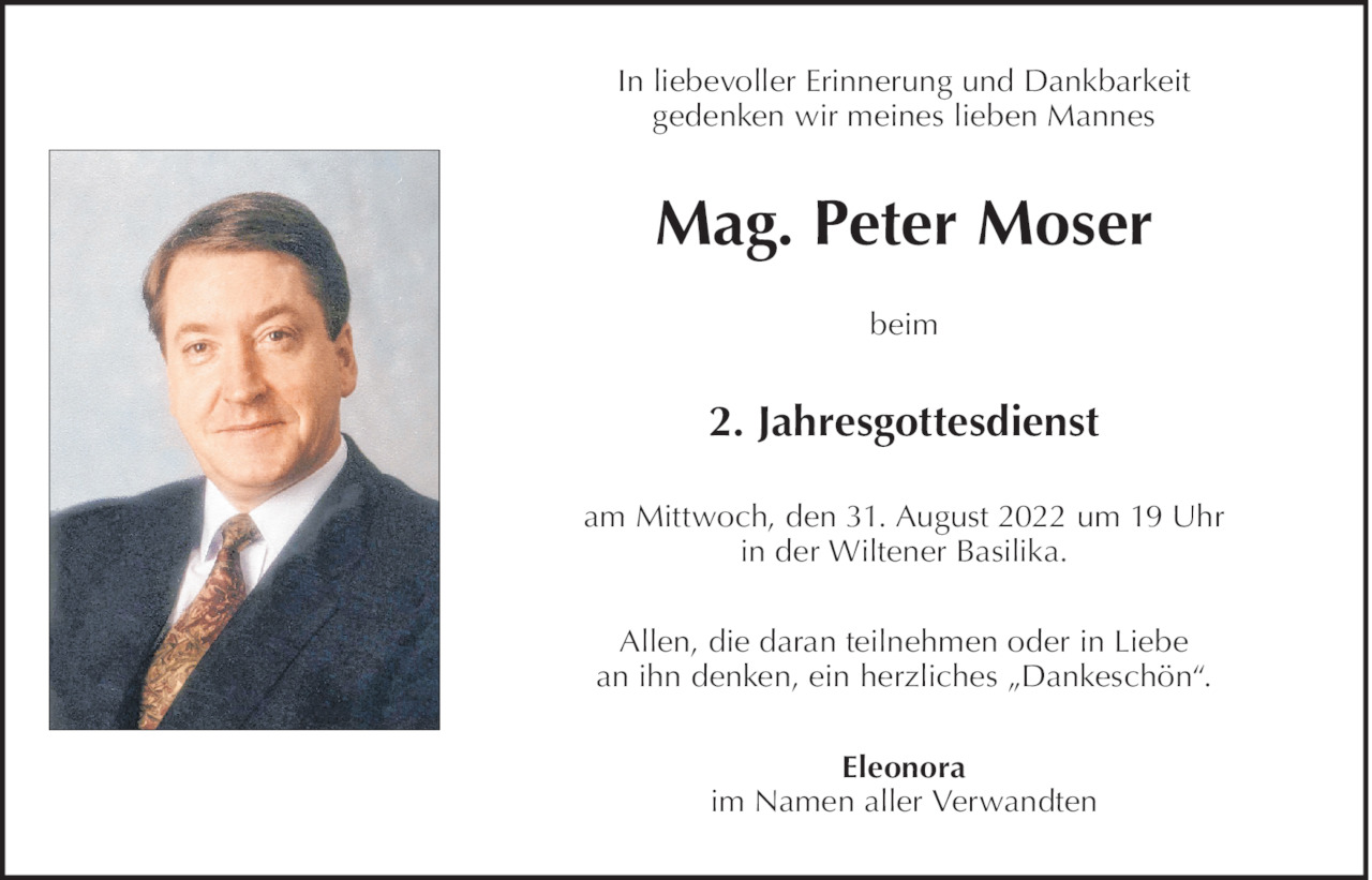 Peter Moser Bild