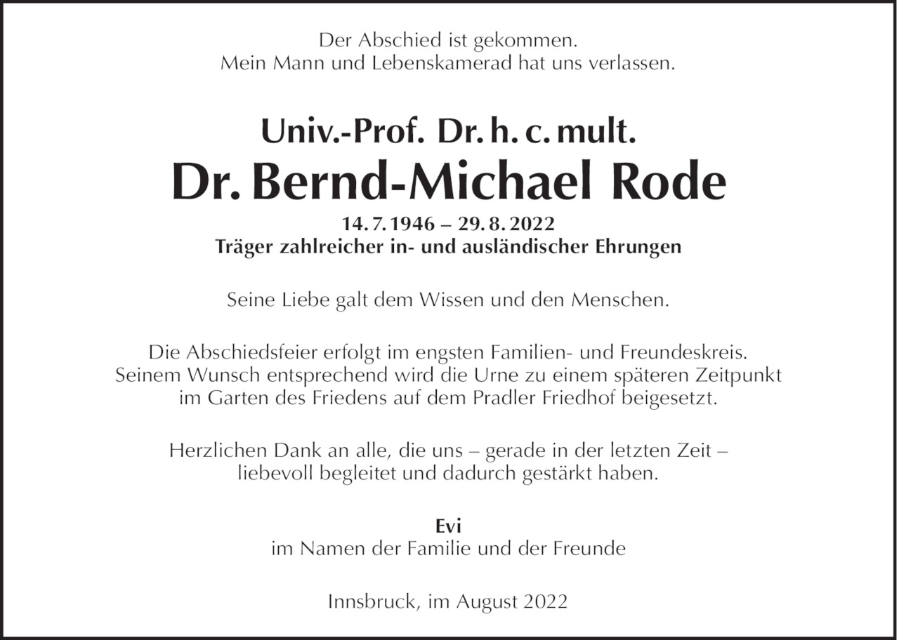 Bernd-Michael Rode Bild