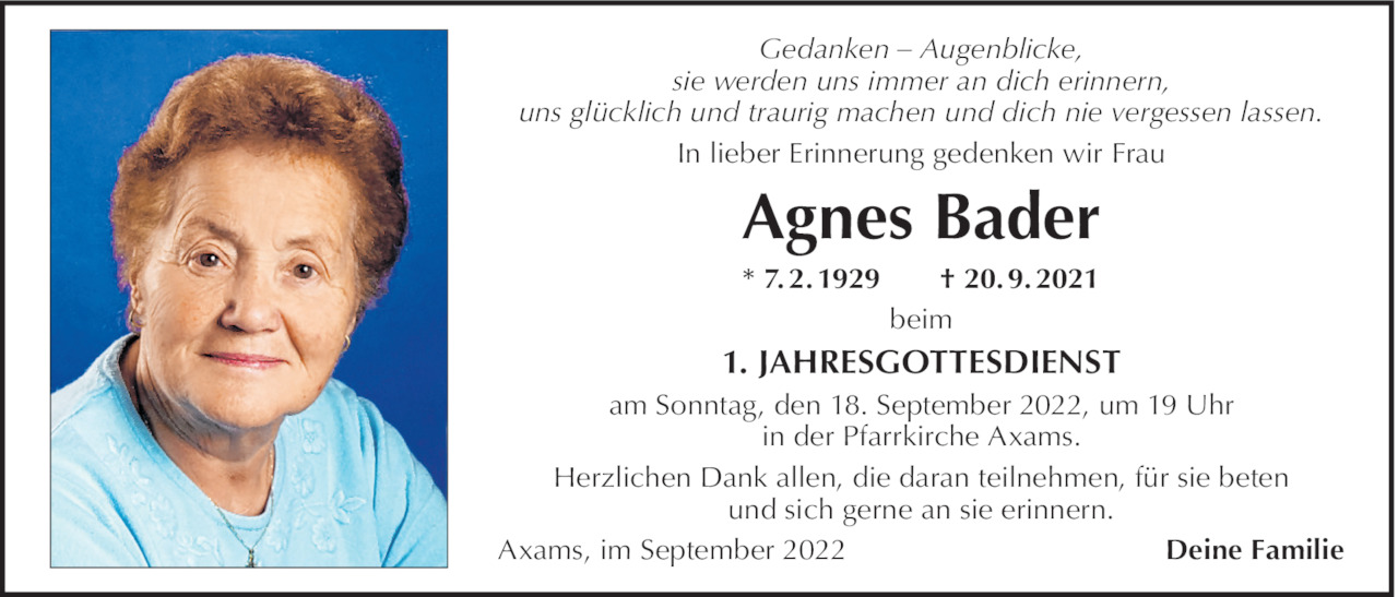 Agnes Bader Bild