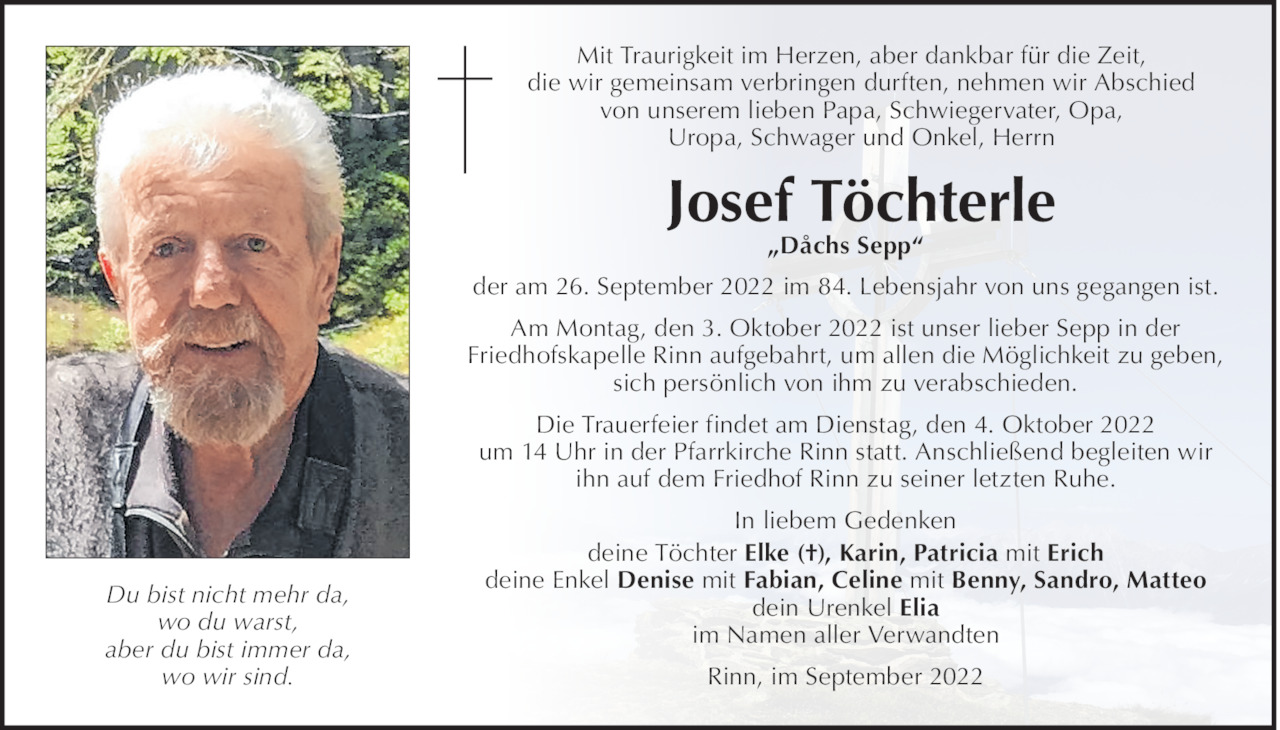 Josef Töchterle Bild