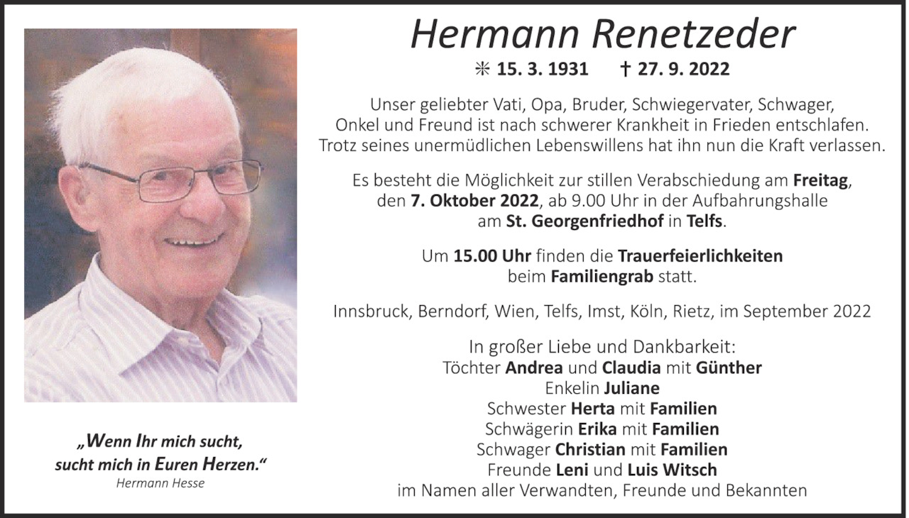 Hermann Renetzeder Bild