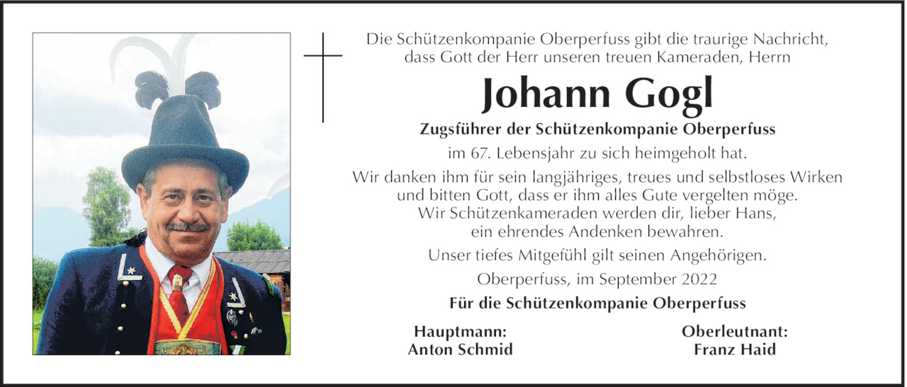 Johann Gogl Bild