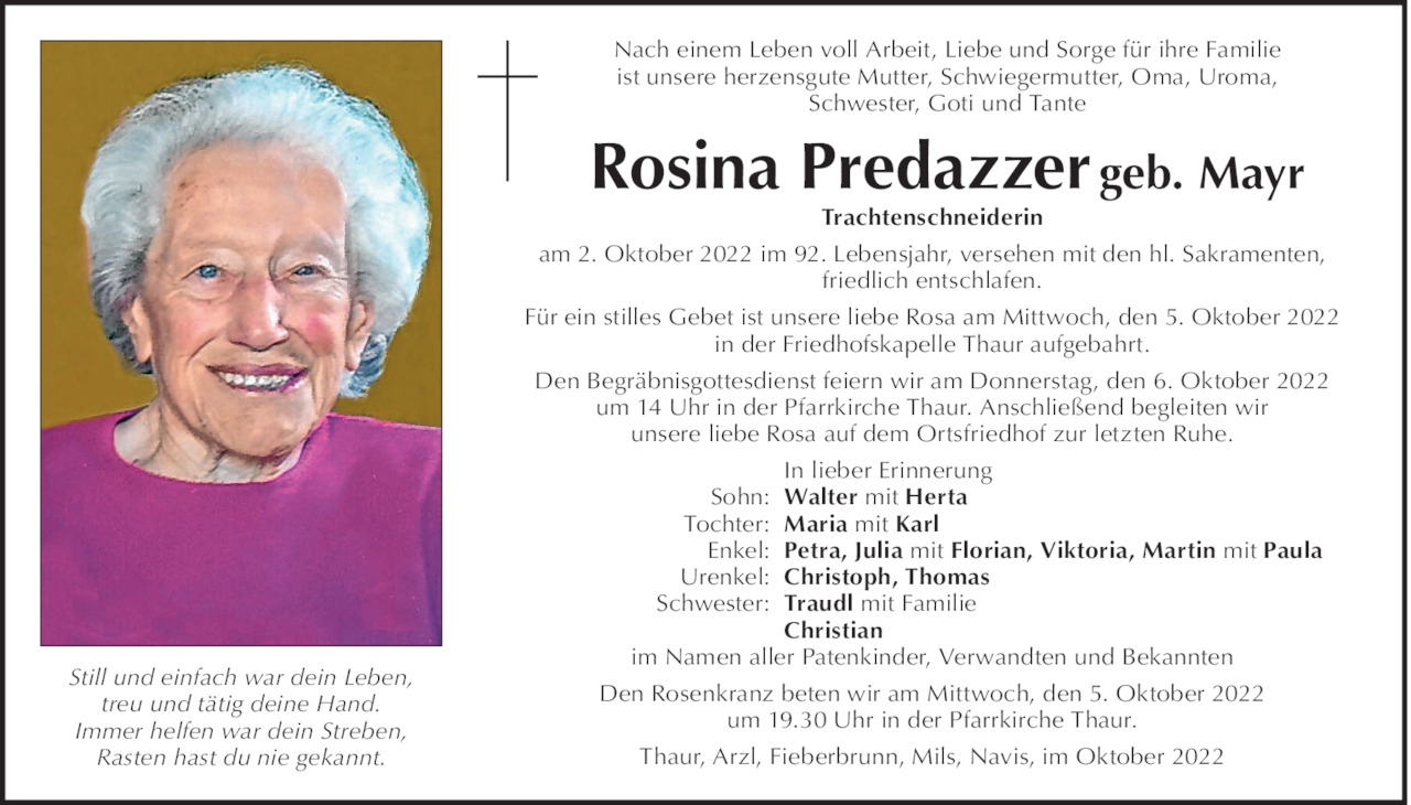 Rosina Predazzer Bild