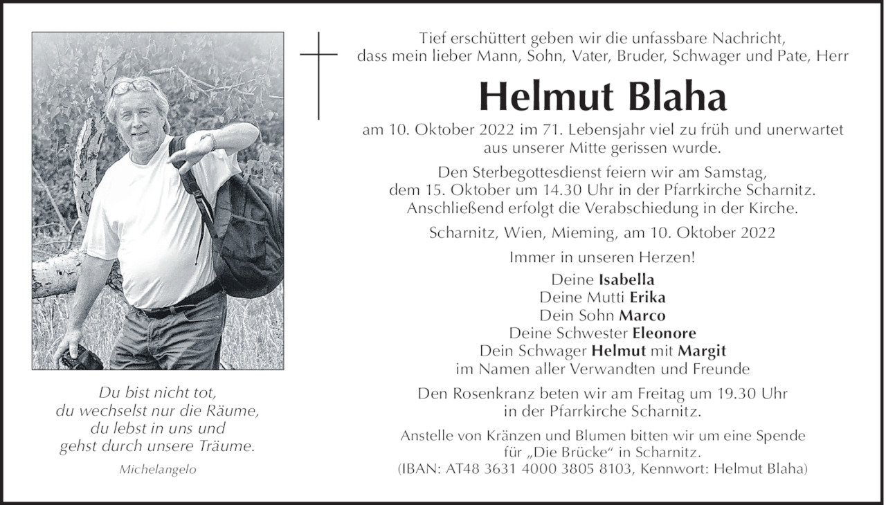 Helmut Blaha Bild